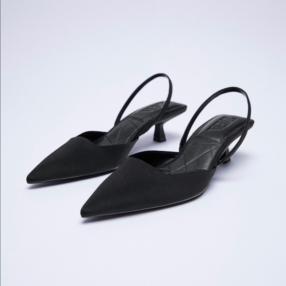 Zara Kitten Heel Mule Sandal
